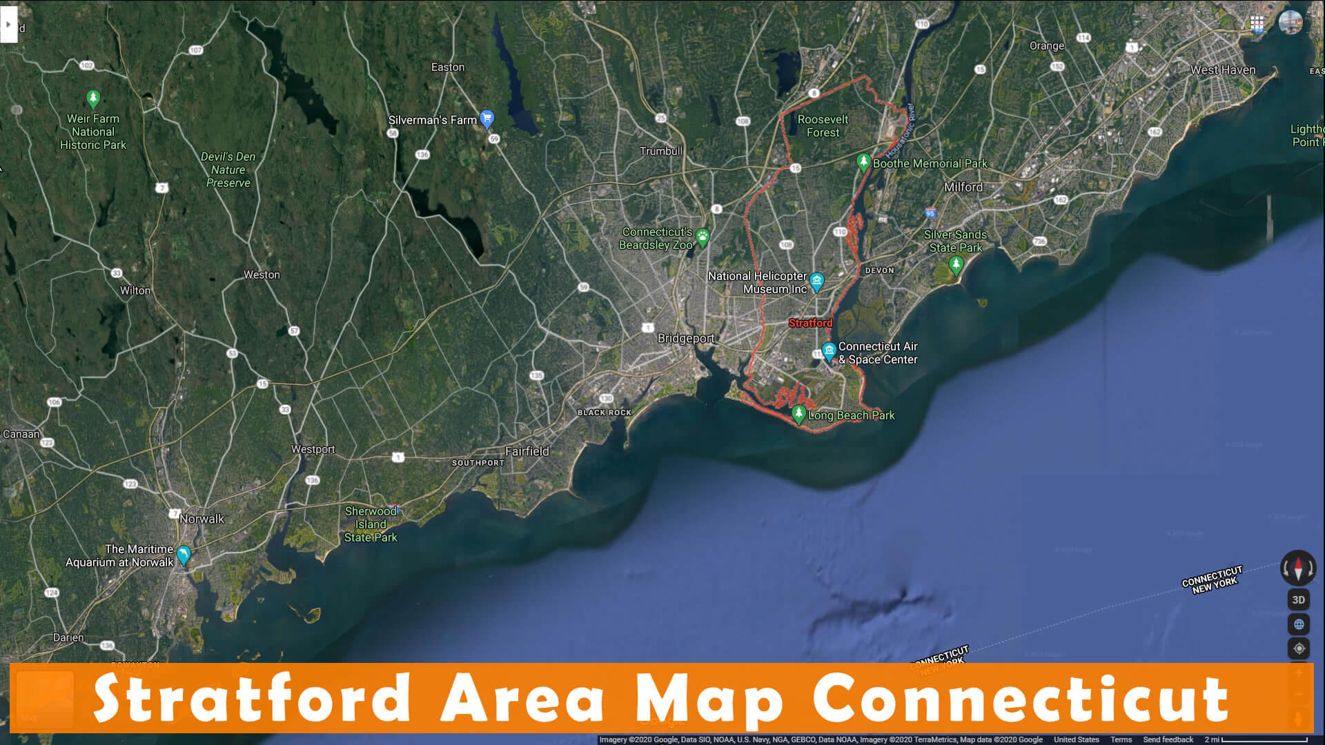 Stratford Area Map Connecticut